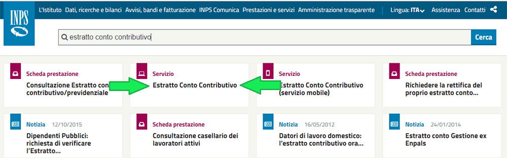 Estratto Conto Contributivo