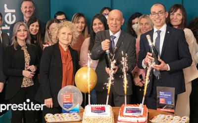 Prestiter è Best Workplaces: premiata tra le Migliori Aziende per cui lavorare in Italia