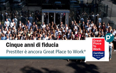 Prestiter ottiene per il quinto anno consecutivo la certificazione Great Place to Work® 2026