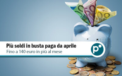 Stipendi: da aprile aumenti fino a 140 euro in busta paga