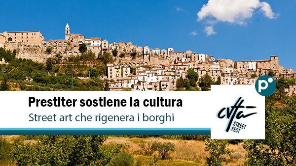 prestiter cvta street fest Prestiter rinnova il suo sostegno al Cvtà Street Fest: a Civitacampomarano la street art diventa motore di rinascita